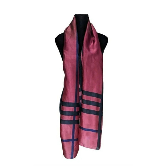 Giani Bernini Women's Ombre Plaid Oblong Scarf Red (MSRP $42) - Picture 1 of 5